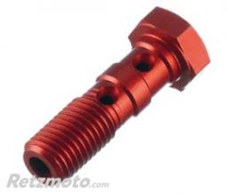 FRANCE EQUIPEMENT. VIS PASSAGE HUILE LONGUE ALU M10X125 COULEUR ROUGE