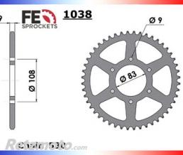 FRANCE EQUIPEMENT Couronne acier crosscar/kart cross 46 dents 530