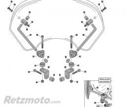 Plaque frontale/saut vent Moto guzzi V7 850 E5 Alu