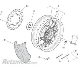 Vis fixation roue ar Moto guzzi Stelvio M12x65-GU97202665