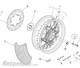 Douille conique vis fixation roue ar Moto guzzi Stelvio-GU05632730