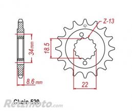 Kit chaine Husqvarna Vitpilen 401 '18 DID 15x45 520VX3 renforc�(couronne standard)