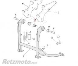 Douille/ecrou bequille centrale Moto guzzi Breva/Stelvio/Norge-884169