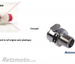 Raccord Rapide Essence Triumph 1/4 en Laiton Chrom� � Visser-T1240868 