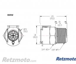 Raccord Rapide Pompe Essence - BMW K1200/R1200 laiton 