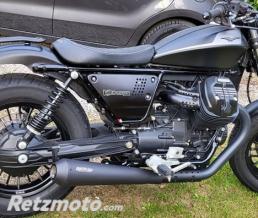 Silencieux Mistral Moto guzzi V9 850 Roamer/Bobber E5 Court Noir-MGH-V9E5-BP