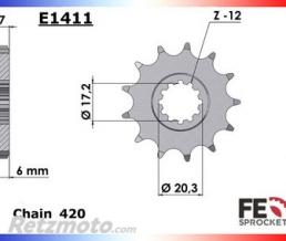 Kit chaine Beta 50 RR ENDURO '19/21 12x62 FE420R CHAINE 420 RENFORCEE avec Attache Rapide