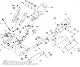Joint manchon echappement Moto guzzi V7/V9 E5-2B007137