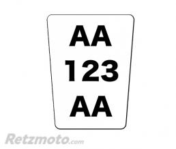 Plaque Immatriculation Moto Enduro Trap�zoidale(100x80) PVC
