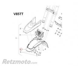Garde boue av Moto guzzi V85TT rouge Uluru-2B005327000YR6