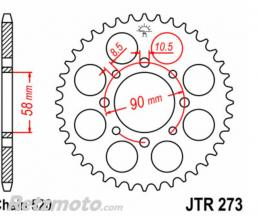 Kit cha�ne Honda 125 Varadero JT Sprocket 520X1R3 14x44 renforc�e(couronne standard)