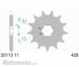 Kit chaine KYMCO K-PIPE 125 AFAM 14x36 428R1 Renforc�(couronne Standard) 
