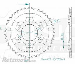 Couronne 43 dents Motron 125 Revolver