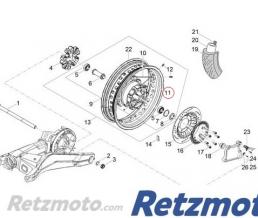 MOTO GUZZI Rayon de roue arg Moto guzzi V85TT E4/V7 850-2B004436