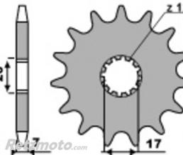 Kit cha�ne Sherco 50 SM DID 428D 13x60 renforc�(couronne acier standard)