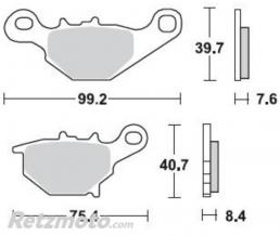 BRAKING  Plaquettes de frein BRAKING Off-Road/Quad 905CM44 m�tal fritt� Suzuki RM85 