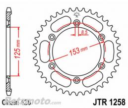 JT SPROCKETS Couronne JT SPROCKETS acier standard 1258 - 428