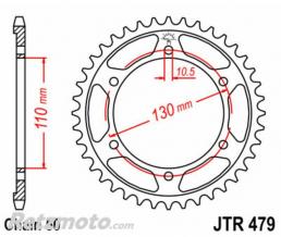 JT SPROCKETS Couronne JT SPROCKETS acier standard 479 - 530