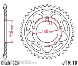 Couronne JT SPROCKETS acier standard 10 - 525