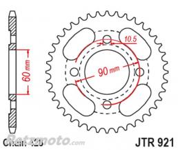 JT SPROCKETS Couronne JT SPROCKETS acier standard 921 - 428