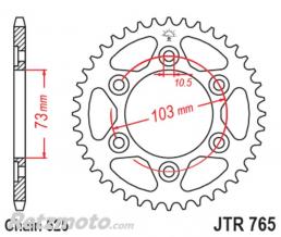 JT SPROCKETS Couronne JT SPROCKETS acier standard 765 - 525