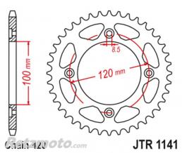 JT SPROCKETS Couronne JT SPROCKETS acier standard 1141 - 420