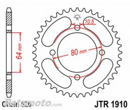 JT SPROCKETS Couronne JT SPROCKETS acier standard 1910 - 520