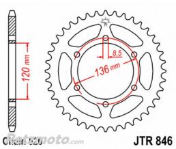 JT SPROCKETS Couronne JT SPROCKETS acier standard 846 - 520