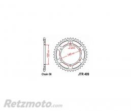 JT SPROCKETS Couronne JT SPROCKETS acier standard 499 - 530