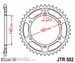 JT SPROCKETS Couronne JT SPROCKETS acier standard 502 - 530