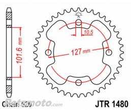 JT SPROCKETS Couronne JT SPROCKETS acier standard 1480 - 525