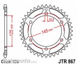 JT SPROCKETS Couronne JT SPROCKETS acier standard 867 - 525