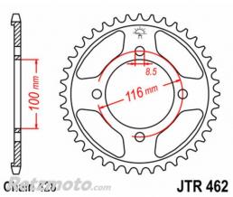 JT SPROCKETS Couronne JT SPROCKETS acier standard 462 - 428