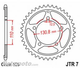 JT SPROCKETS Couronne JT SPROCKETS acier standard 7 - 525