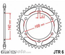JT SPROCKETS Couronne JT SPROCKETS acier standard 6 - 525