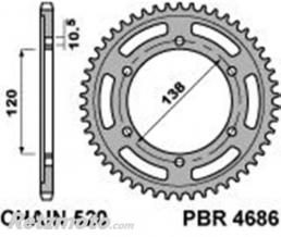 PBR Couronne PBR acier C45 standard 4686 - 520