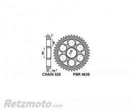 PBR Couronne PBR acier C45 revenu 4639 - 525