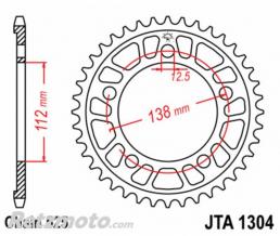 JT SPROCKETS Couronne JT SPROCKETS aluminium Ultra-Light 1304 - 525