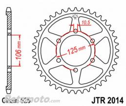 JT SPROCKETS Couronne JT SPROCKETS acier standard 2014 - 525
