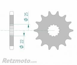Kit cha�ne Suzuki GSF1200 Bandit '96-05 AFAM 530XSR2 15x45 super renforc� - couronne standard