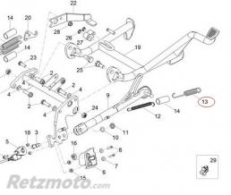 Ressort bequille centrale Aprilia ETV/Pegaso/Moto guzzi Stelvio/V85TT-AP8221204