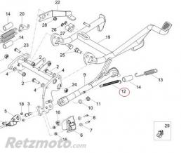Ressort interne bequille centrale Aprilia ETV/Pegaso/Moto guzzi Stelvio/V85TT-AP8221211
