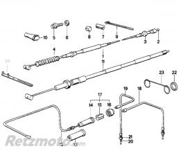 Cable starter droit BMW R100(oem 32731242139)