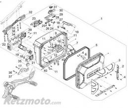 Support valise gauche Moto guzzi V85TT Travel E5-2B006249