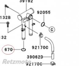Joint Torique Tube Eau Kawasaki ER-5/GPZ500(oem 670B2-014)