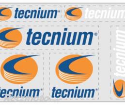 TECNIUM Planche autocollants TECNIUM 6 Logos fond transparent 180X125