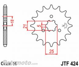 JT SPROCKETS Pignon 17 dents JT SPROCKETS acier standard 530