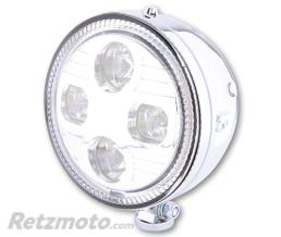 HIGHSIDER Feu avant LED HIGHSIDER pro Atlanta - 5 3/4 pouces - homologu� E - chrom� - � l'unit�