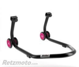 BIHR B�quille Arri�re BIHR Home Track Supports En�L �Noir Mat Roues Rose