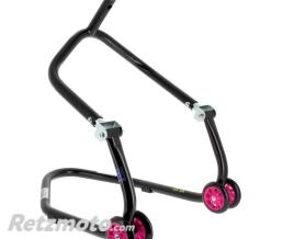 BIHR B�quille Avant Sous T� BIHR Home Track Noir Mat Roues Rose